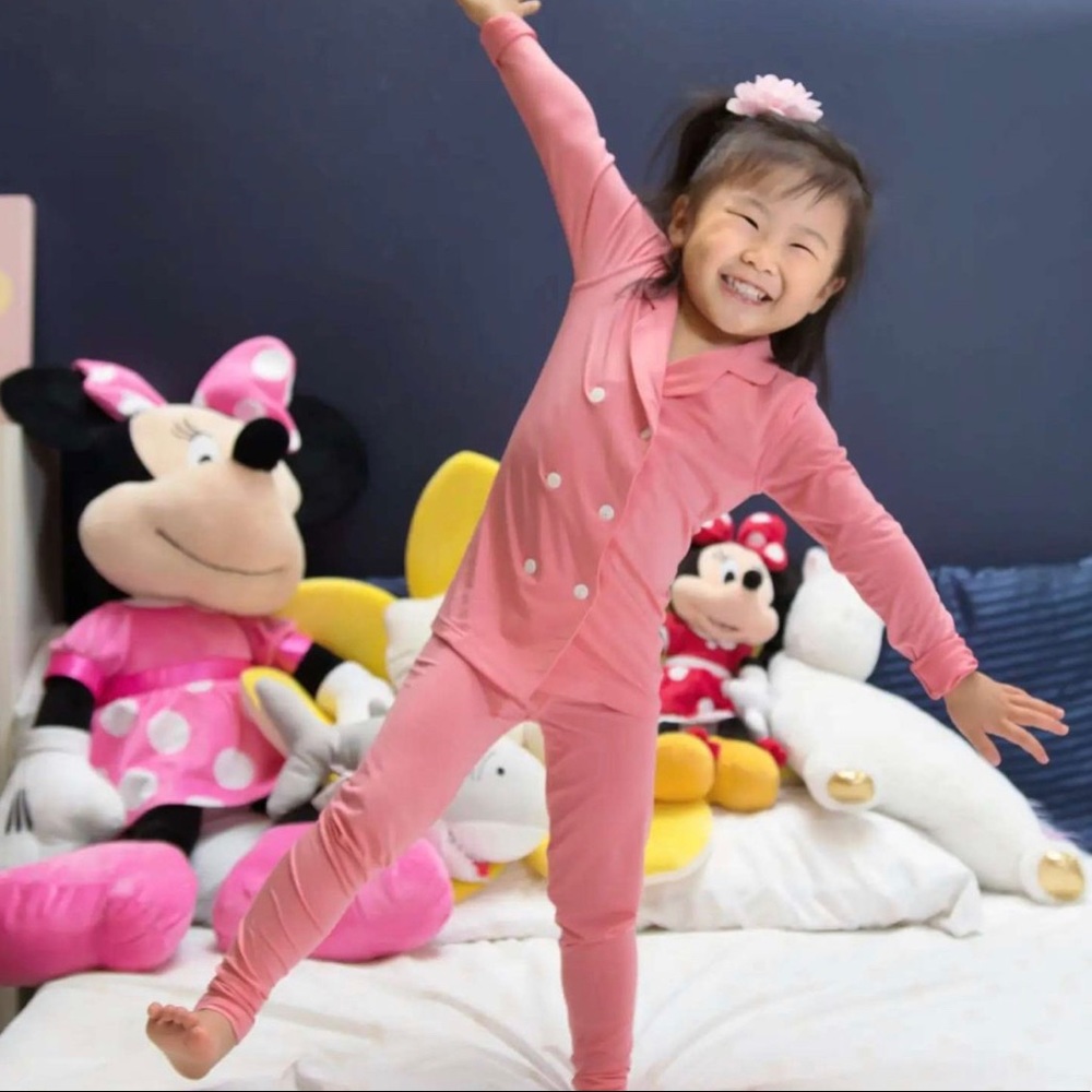 Kid’s Pink Double Breasted Pajamas
